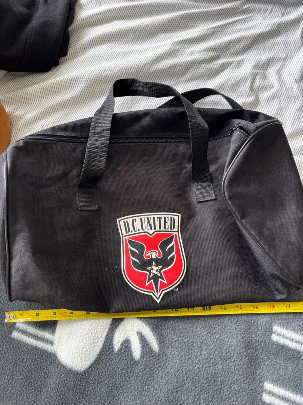 Black Duffel Bag with DC United Logo